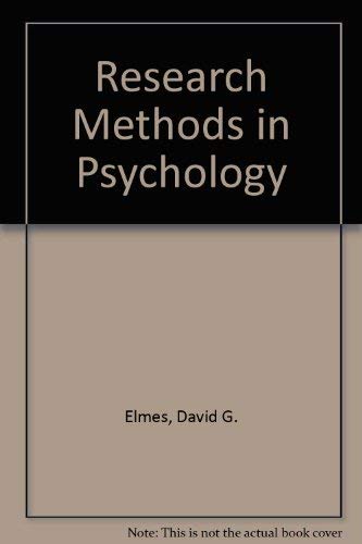 Beispielbild fr Research Methods in Psychology zum Verkauf von BooksRun