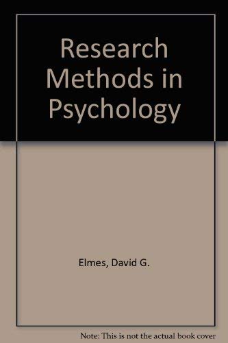 Stock image for Research Methods in Psychology for sale by MusicMagpie