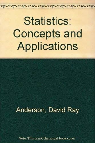 Beispielbild fr Statistics : Concepts and Applications zum Verkauf von Better World Books