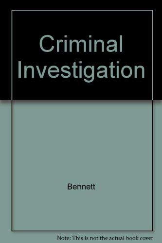 Stock image for Criminal Investigation for sale by Better World Books: West