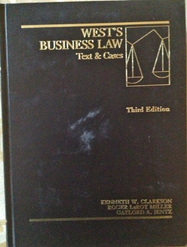 9780314931627: Title: Wests business law Text cases
