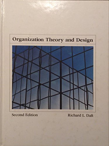 Beispielbild fr Organization theory and design zum Verkauf von Wonder Book