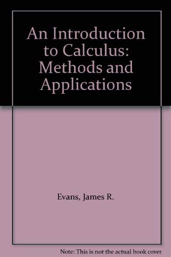 Imagen de archivo de An Introduction to Calculus : Methods and Applications a la venta por Better World Books: West