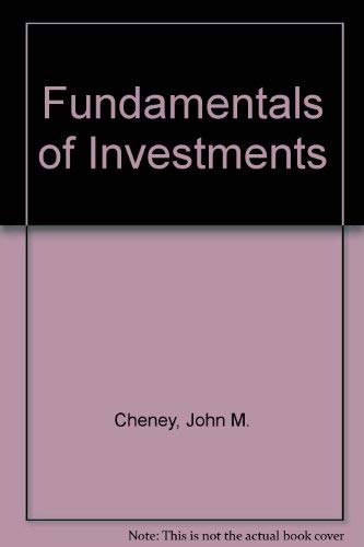 Imagen de archivo de Fundamentals of Investments/Book and Disk a la venta por HPB-Red