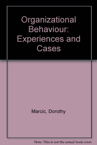 9780314934420: Organizational Behaviour: Experiences and Cases