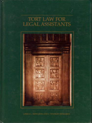 Beispielbild fr Tort Law for Legal Assistants zum Verkauf von BookHolders