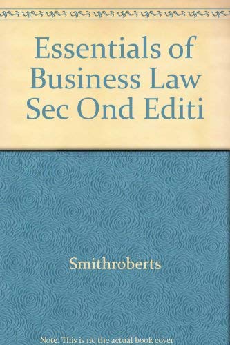 Beispielbild fr Essentials of Business Law zum Verkauf von Better World Books