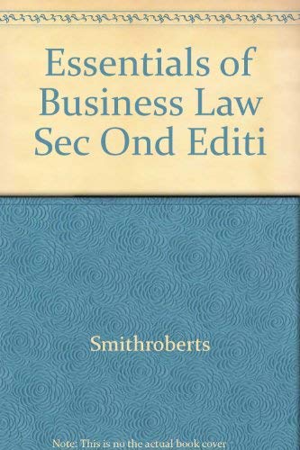 Imagen de archivo de Essentials of Business Law a la venta por Better World Books