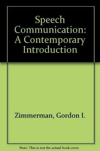Beispielbild fr Speech Communication: A Contemporary Introduction zum Verkauf von BooksRun