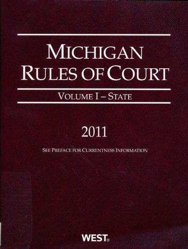 Imagen de archivo de MICHIGAN RULES OF COURT-FEDERA a la venta por Better World Books