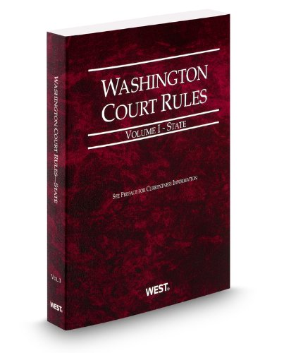 9780314941336: Washington Court Rules - State, 2012 ed. (Vol. I, Washington Court Rules)