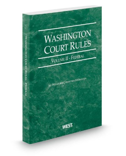 Stock image for Washington Court Rules - Federal, 2013 ed. (Vol. II, Washington Court Rules) for sale by SecondSale