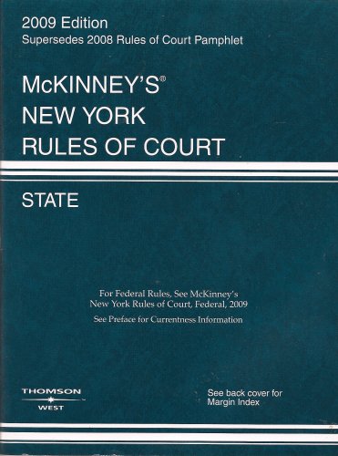 Beispielbild fr McKinney's New York Rules of Court: State zum Verkauf von Better World Books