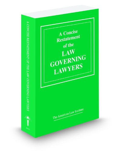 9780314978202: A Concise Restatement of the Law Governing Lawyers (American Law Institute)