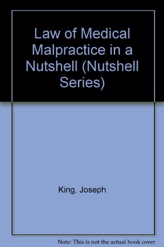 Beispielbild fr Law of Medical Malpractice in a Nutshell (Nutshell Series) zum Verkauf von ZBK Books