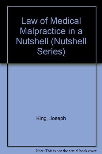 Stock image for Law of Medical Malpractice in a Nutshell (Nutshell Series) for sale by ZBK Books