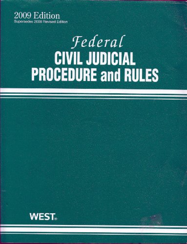 Beispielbild fr Federal Civil Judicial Procedure and Rules 2009 Edition zum Verkauf von Better World Books