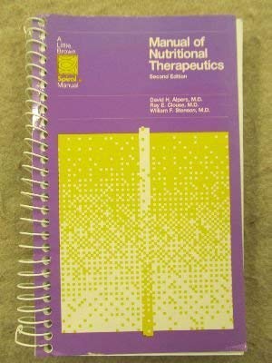 Stock image for Manual of Nutritional Therapeutics for sale by Books Puddle
