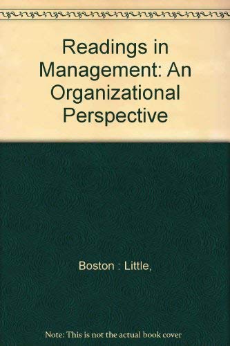 Beispielbild fr Readings in Management: An Organizational Perspective zum Verkauf von Das Buchregal GmbH