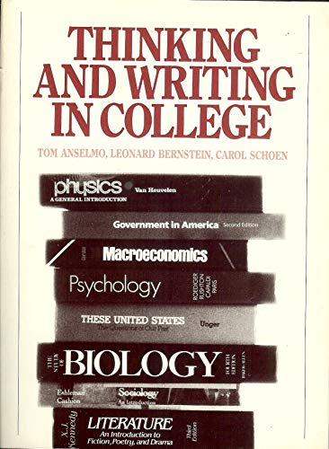 Imagen de archivo de Thinking and Writing in College a la venta por Better World Books