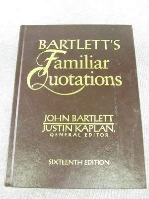 Stock image for Bartlett's Familiar Quotations for sale by Your Online Bookstore