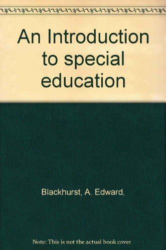 Stock image for An Introduction to Special Education for sale by Better World Books
