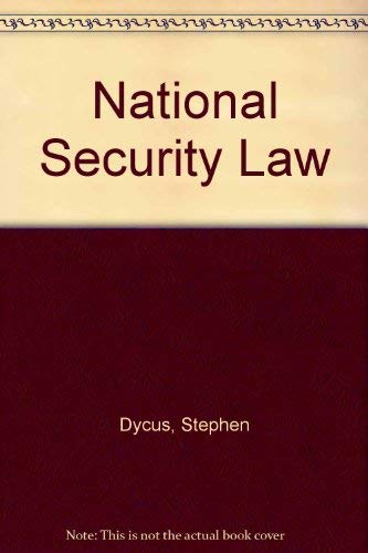 Beispielbild fr NATIONAL SECURITY LAW. zum Verkauf von PASCALE'S  BOOKS