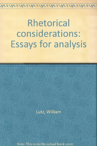 Beispielbild fr Rhetorical Considerations: Essays for Analysis zum Verkauf von RW Books