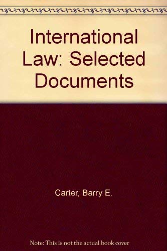 Beispielbild fr International Law: Selected Documents zum Verkauf von Solr Books
