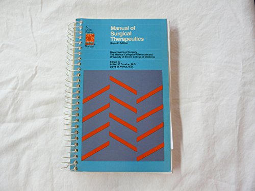 Imagen de archivo de Manual of Surgical Therapeutics a la venta por Books Puddle