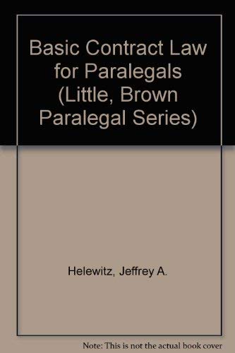 Imagen de archivo de Basic Contract Law for Paralegals a la venta por ThriftBooks-Atlanta