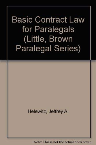 9780316177474: Basic Contract Law for Paralegals (Little, Brown Paralegal Series)