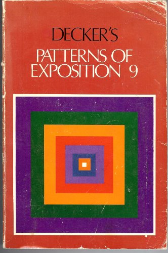 Decker's Patterns of Exposition 9 (9780316179263) by Randall E. Decker; Robert A. Schwegler