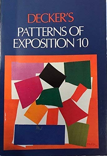 Beispielbild fr Patterns of exposition 10 zum Verkauf von Wonder Book