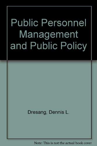 Imagen de archivo de Public personnel management and public policy a la venta por Wonder Book