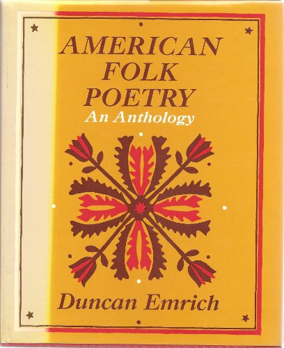 Imagen de archivo de American Folk Poetry : An Anthology a la venta por Better World Books