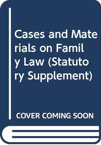 9780316288552: Cases and Materials on Family Law (Statutory Supplement)