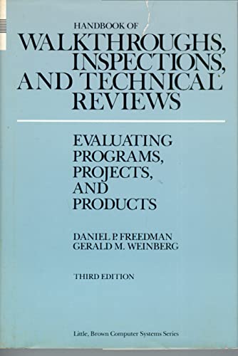 Beispielbild fr Handbook of Walkthroughs, Inspections, and Technical Reviews zum Verkauf von Books to Die For