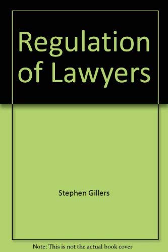 Beispielbild fr Regulation of Lawyers: Statutes and Standards zum Verkauf von Wonder Book