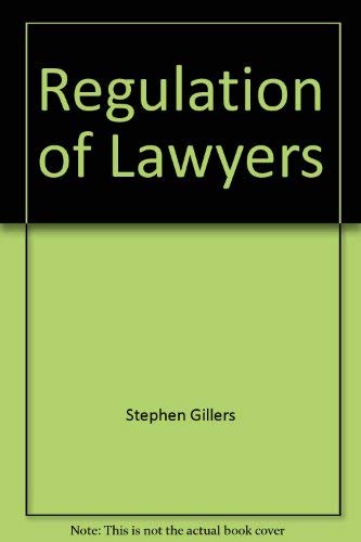 Imagen de archivo de Regulation of Lawyers: Statutes and Standards a la venta por Wonder Book