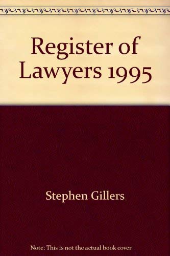 Imagen de archivo de "Register of Lawyers, 1995" a la venta por Hawking Books
