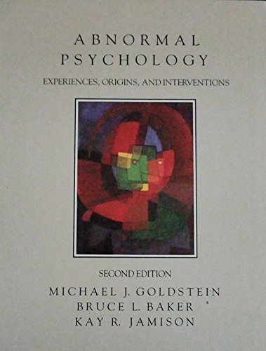 Imagen de archivo de Abnormal psychology: Experiences, origins, and interventions a la venta por Zoom Books Company