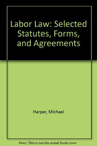 Labor Law 1996 (9780316325103) by Harper, Michael C.