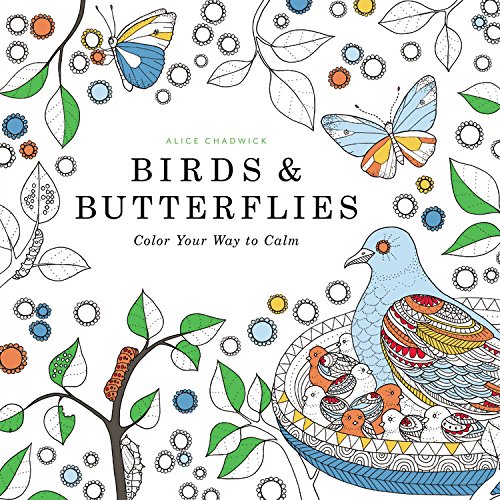 Stock image for Birds & Butterflies: Color Your Way to Calm for sale by Ergodebooks