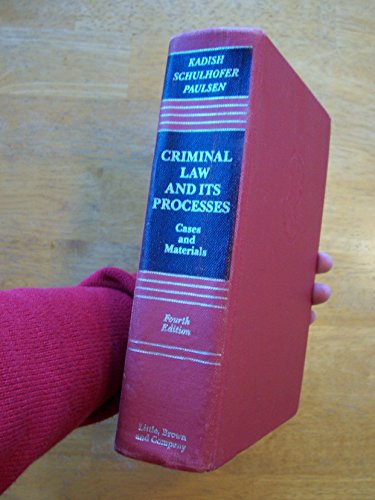 Beispielbild fr Criminal law and its processes: Cases and materials zum Verkauf von Wonder Book