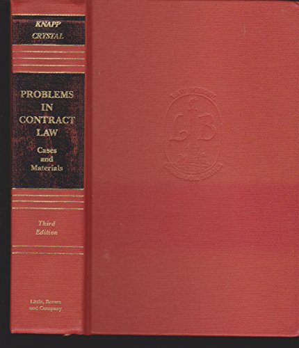 Stock image for Problems in Contract Law: Cases and Materials (Law School Casebook Series) for sale by HPB-Red