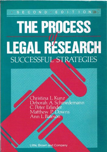 9780316507158: Process of Legal Research Successful Strategies