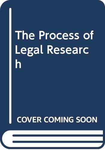 Stock image for The Process of Legal Research for sale by BookDepart