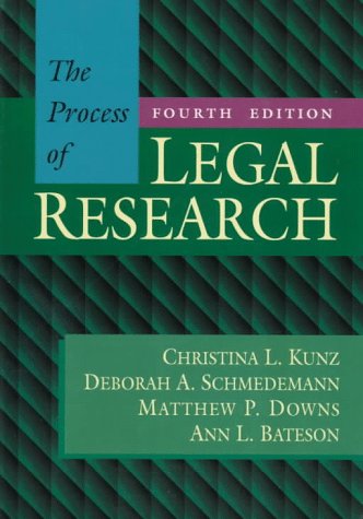 Stock image for The Process of Legal Research for sale by Better World Books