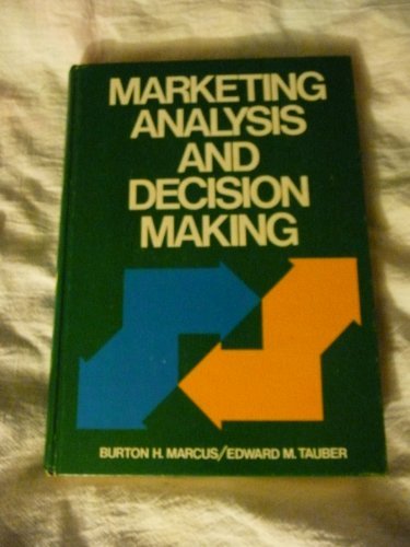 Imagen de archivo de Marketing Analysis and Decision Making (368P) a la venta por ThriftBooks-Dallas